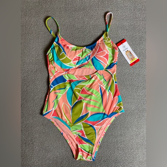 Hurley Other - Hurley Women’s Multi Color Cutout One Piece Swimsuit Beach Coastal Vacation Bold